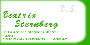 beatrix sternberg business card